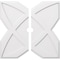 Ekena Millwork Titus Architectural Grade PVC Ceiling Medallion, 38"OD x 3"ID x 13 1/4"C x 1"P, Two-Piece CMP38TS2-03000 - alternate 1